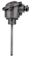 HVAC Temperature Sensor Type AUFO for precise air monitoring in ventilation and climate control. Features a slotted tube design for fast response and optional glass-encased Pt100 element for moisture protection.