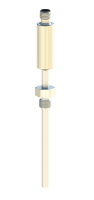 Industrial Temperature Sensor Type BP1-T with an integrated 4-20 mA transmitter. M12 connection for secure installation and reliable process control.